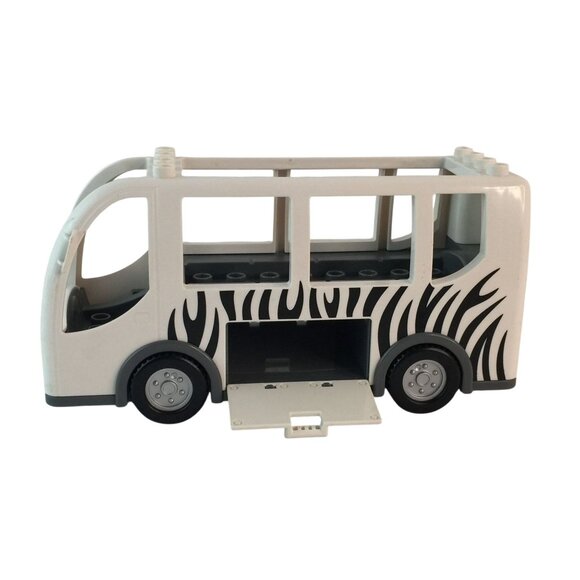 Lego Duplo Zoo Bus #10502 White Zebra Stripe Ostrich Lion Cub Zoo Keeper Figures - Picture 6 of 16